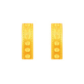 22k Yellow Gold Small Radiant Heart Earrings